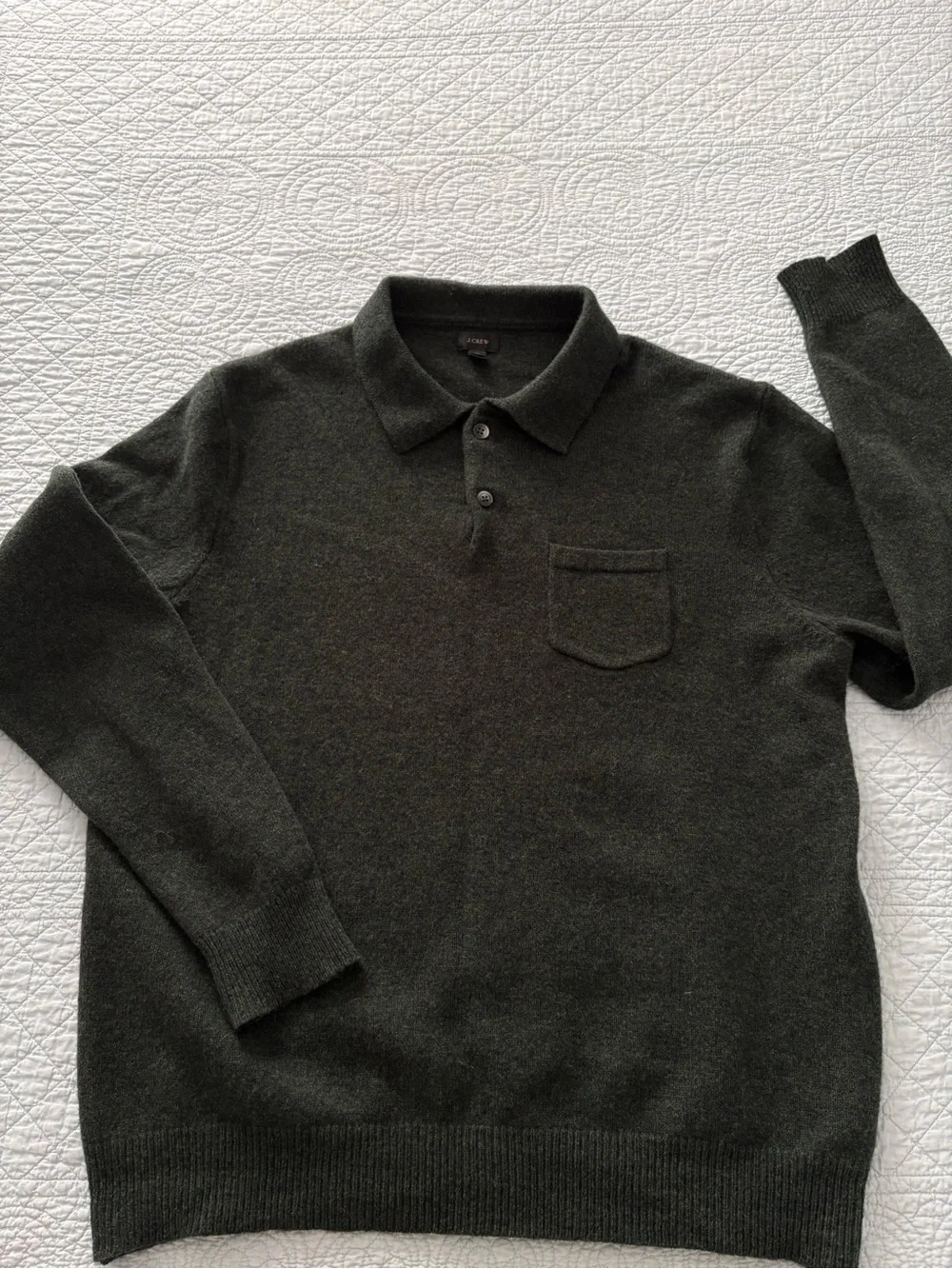 J Crew lambs wool collard sweater. Size XL.